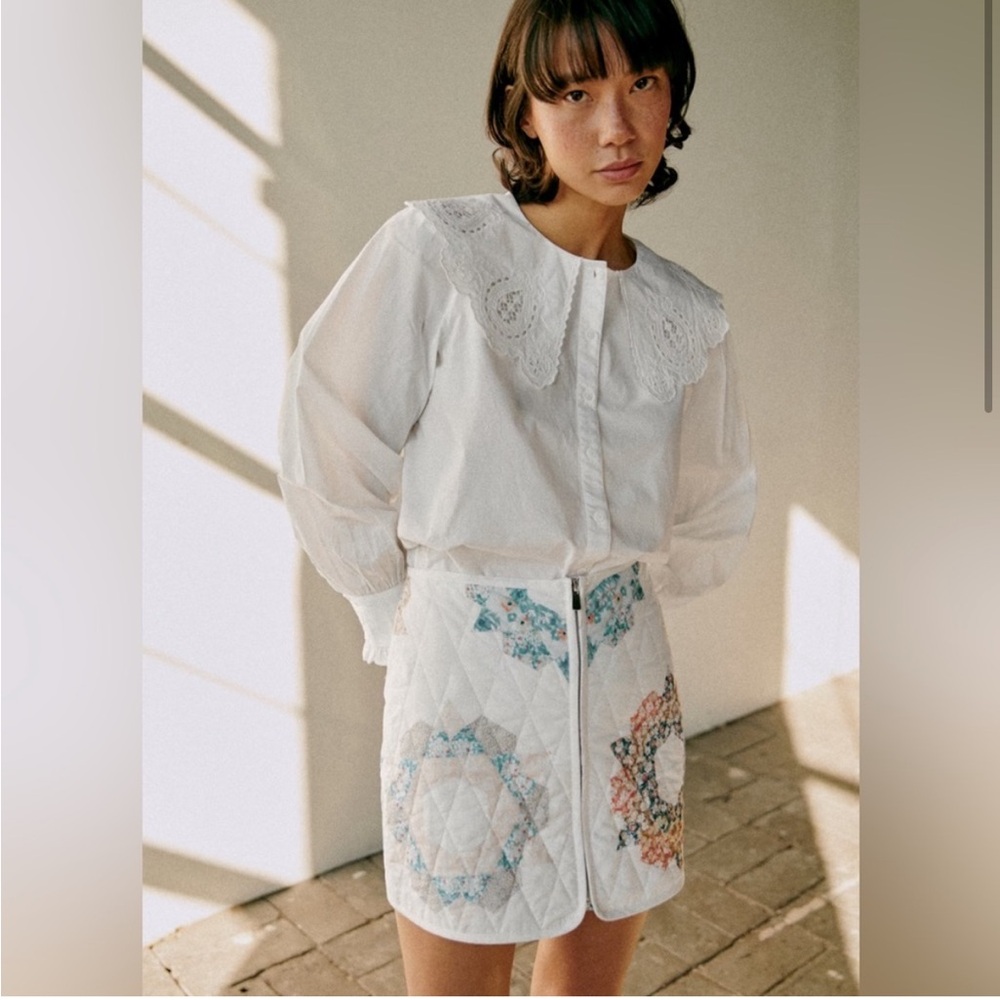 Sézane X Sea New York Quilted Mini Skirt
